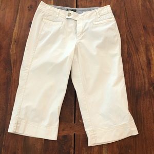 Eddie Bauer crop khakis. Size 14, white.